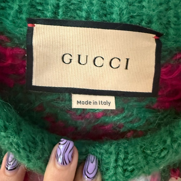 Gucci Vibrant Green and Pink Sequin Knit - Picture 5 of 8